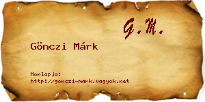 Gönczi Márk névjegykártya